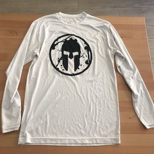 White long sleeve Spartan shirt small
